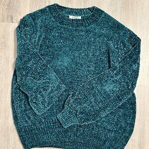 Zenana Oversized Green Chenille Sweater Size M